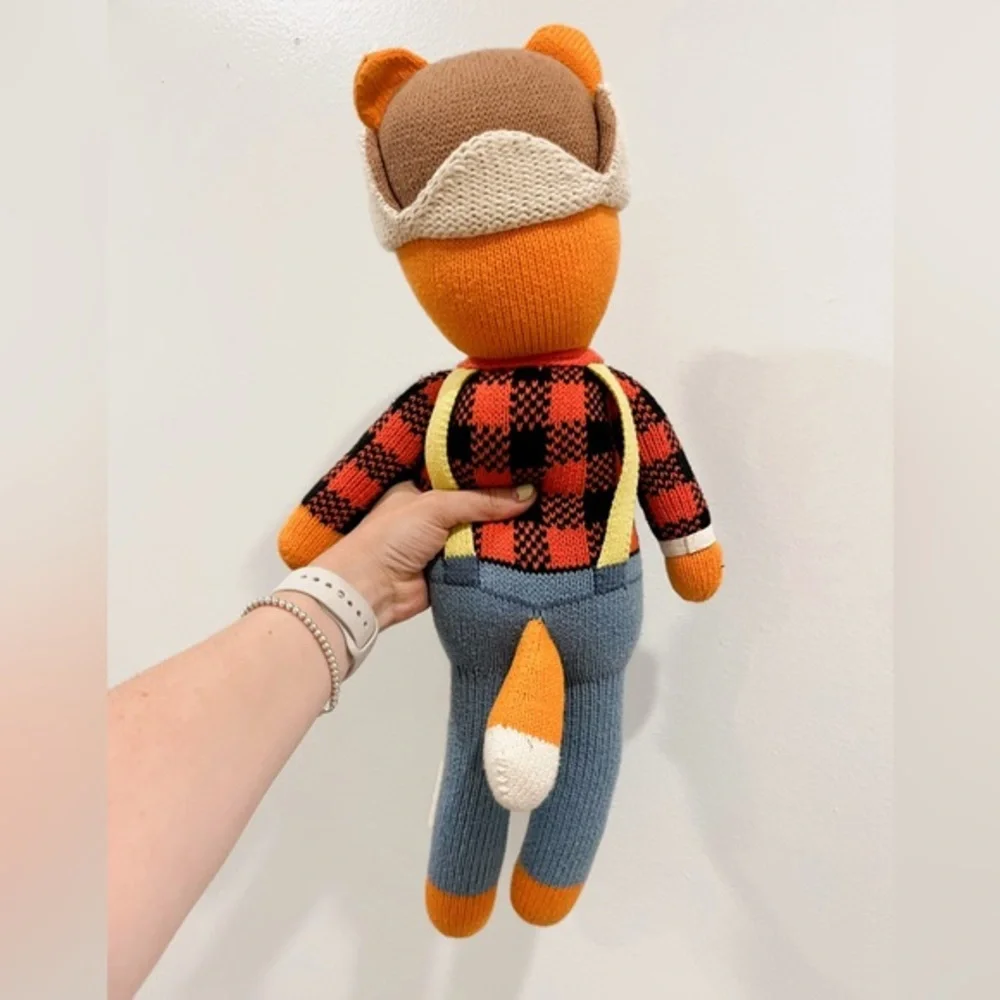 Cuddle Kind Fox Plush Toy Lumberjack Plaid Hat Suspenders‎ Stuffed Animal Kids